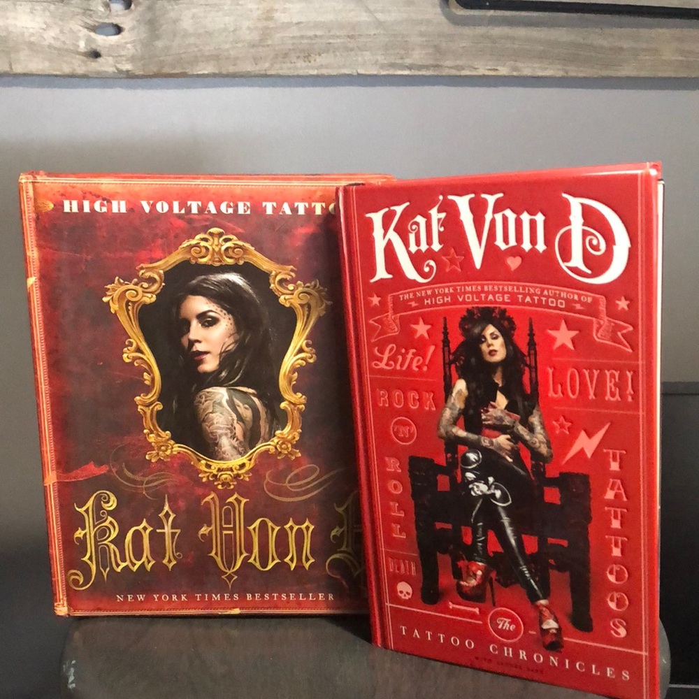 Kat Von D Red Hardcover Tattoo Books